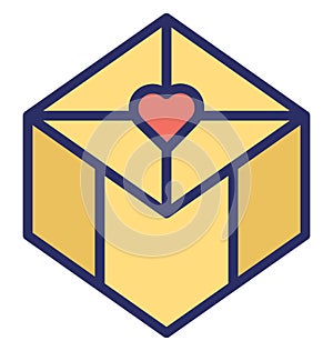 Gift Box Isolated Vector Icon that can be easily modified or edit Gift Box Isolated Vector Icon that can be easily modified or ed