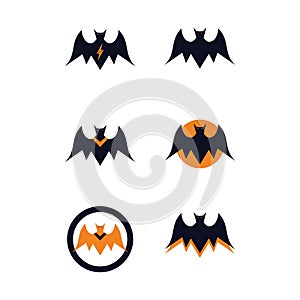 Evil bat symbol illustrations logo concept bundles photo