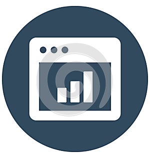 Online graph Vector related to web browser windows and fully editable