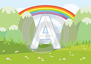 ABC Trace & Color Alphabet Worksheets Printables Tracing Worksheets A-Z  in preschool helps children build pre-writing skills photo