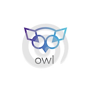 Owl vector logo. Owl icon