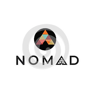 Nomad vector logo. Nomad emblem photo