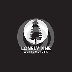 Pine tree logo design vector template