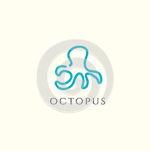 Octopus logo vector. Octopus icon. Octopus illustration