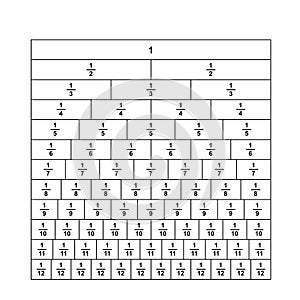 Fraction mathematics Fraction Calculator Simplifying Fractions on white background  vector photo