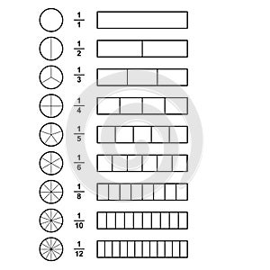Fraction mathematics Fraction Calculator Simplifying Fractions on white background  vector photo