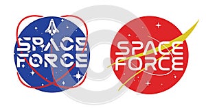 Space Force Logo Vector Illustration on white background