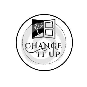 Change vector logo. Personal development emblem. Coaching sign