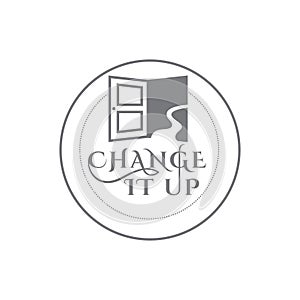 Change vector logo. Personal development emblem. Coaching sign
