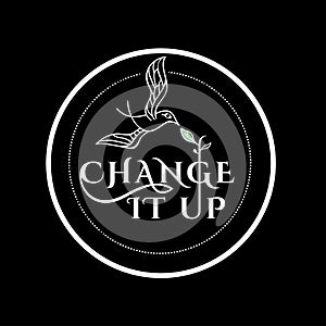 Change vector logo. Personal development emblem. Coaching sign