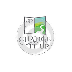 Change vector logo. Personal development emblem. Coaching sign