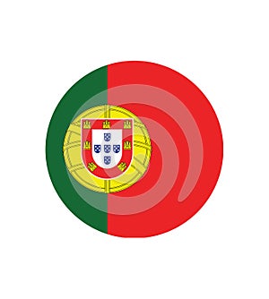National Portugal flag, official colors and proportion correctly. National Portugal flag. Vector illustration. EPS10.