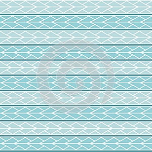 Light blue vector seamless triangles rhombus pattern ornament maori, ethnic, japan.