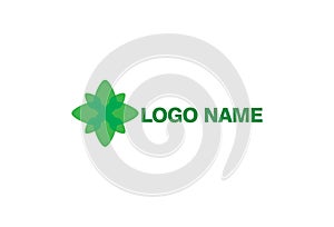 Green Flower Logo Design