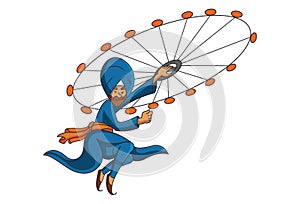 Illustration of Punjabi Nihang Sardar