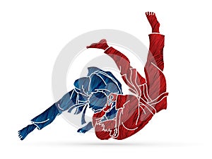 Judo action cartoon graphic photo