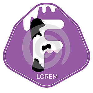 F letter logo design.