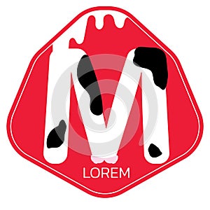 M letter logo design.