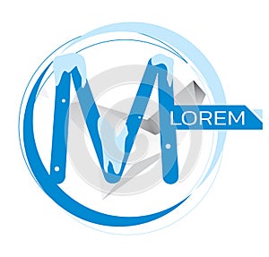 M letter logo design.