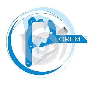 P letter logo design.