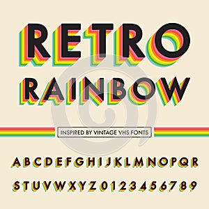 Retro Rainbow Alphabet