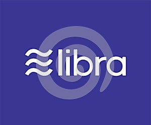Libra Coin Facebook Cryptocurrency vector illustration