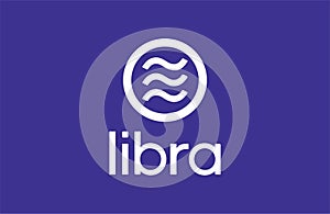 Libra Coin Facebook Cryptocurrency vector illustration