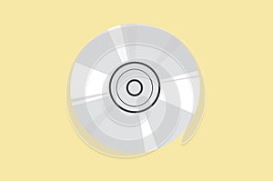 Vector Isolated Illustration of a CD or Compact Disk