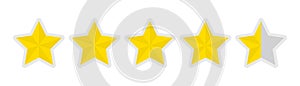Five-star rating icon / 4.5 photo