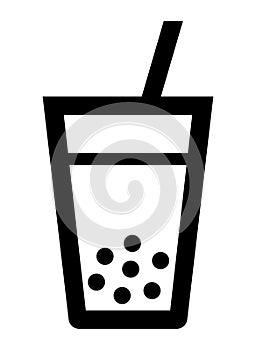 Bubble tea / tapioca milk teavector icon