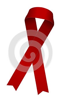 Awareness ribbon illustration / red photo