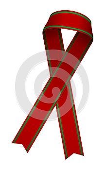 Awareness ribbon illustration / green & red photo