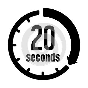 Clock , timer ,time passage icon / 20 seconds