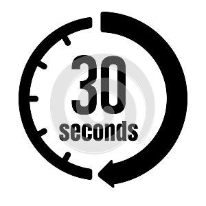 Clock , timer ,time passage icon / 30 seconds