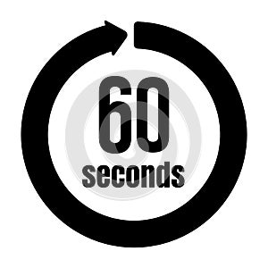 Clock , timer ,time passage icon / 60 seconds