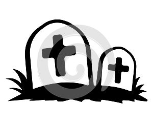 Abolished grave icon illustration photo