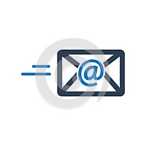 Mail Icon. Incoming Email Envelope Icon. Fast Mail Icon.