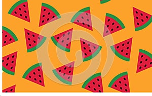 Watermelon wallpaper funny delicious vector design cherrfull background
