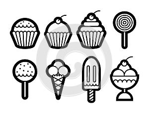 Set of sweets icons