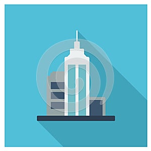 Building simpel modern flat icons vector collection of business photo