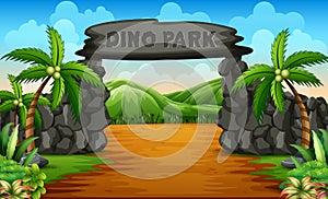 A dino park entrance background photo