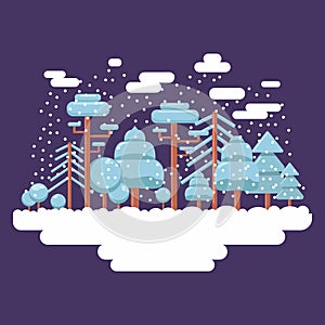 When the winter come to us in forest premium  design