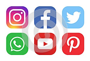 Social media icon set.