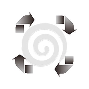 4 steps rectangle template illustration