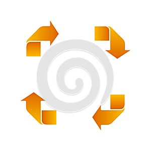 4 steps rectangle template illustration