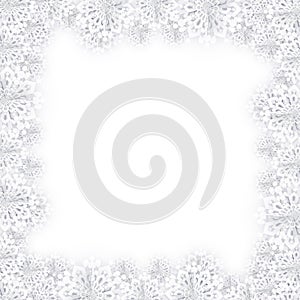 White Paper Snowflakes Frame