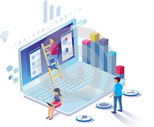 Analytics and people concept.