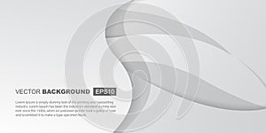 White Gray Gradient Elegant Waves with Shadows