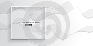 White Gray Gradient Elegant Waves with Shadows