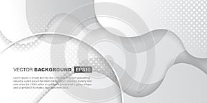 White Gray Gradient Elegant Waves with Shadows